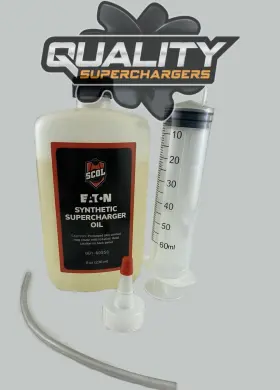 001-60550 Eaton/scol Genuine Oem Supercharger Oil Change Kit Syringe 8 Oz. Bottle Jaguar Land Rover
