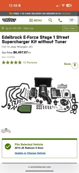 152840 Edelbrock 15270 Turbocharger Supercharger And Ram Air - Kit