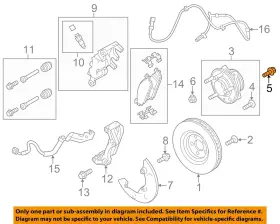 W714516s439 Ford Oem 11-19 Explorer Brake Components-hub Mount Bolt
