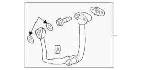 12667302 Gm Genuine 2014-2019 Cadillac 3.6l Turbocharger Water Feed Coolant Line