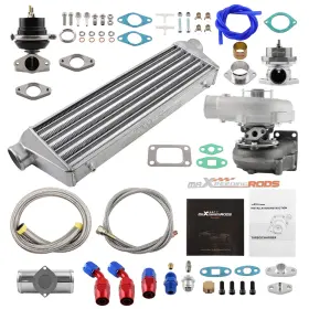 4uac1r Maxpeedingrods Universal T3/t4 T04e Turbo Intercooler Wastegate Bov Adapter Kit Up To 400hp