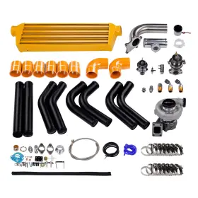Bad4re Maxpeedingrods 10 Pcs Universal T3/t4 T04e Turbo Intercooler Bov Adapter Kit Up To 400hp