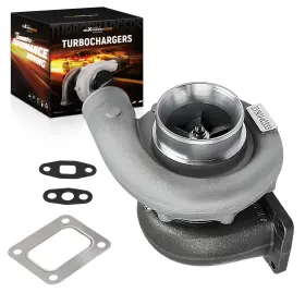 Rgyil4 Maxpeedingrods T76 Turbo Charger Universal Turbocharger T4 .96 / 0.8 A/r 500hp For V6 V8 Cars