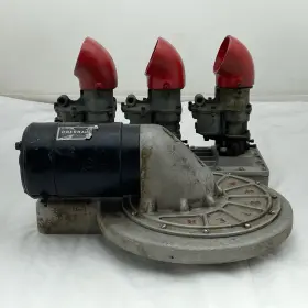 05182601 Oberhausen Engineering Corporation 1950s Dragster Electric Supercharger 3 Ford 94 Carburetor Stack Carb