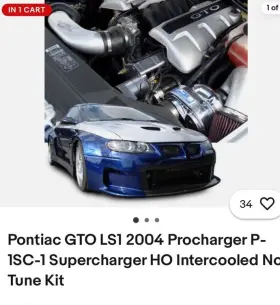 1gn202-sci Procharger Pontiac Gto Ls1 2004 P-1sc-1 Supercharger Ho Intercooled No Tune Kit
