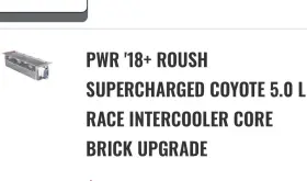 Cr-uc-tpi019b Pwr 18-23 Roush Supercharged Coyote 5.0l Race Intercooler Core Brick Upgrade