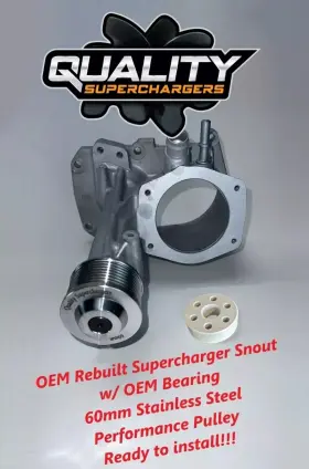 Lr058083 Quality Superchargers Rebuilt Ss Performance Pulley Jaguar Land Rover 5.0 Supercharger Snout Electroni