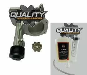 Lr088514 Quality Superchargers 60mm Rebuilt Oem Supercharger Snout Performance Pulley 5.0 Range Rover Sport 49mm Oil