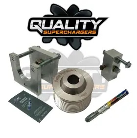 Qs418ss Qualitysuperchargers Performance Pulley Install Kit Jaguar Land Rover 5.0 Supercharger 58mm