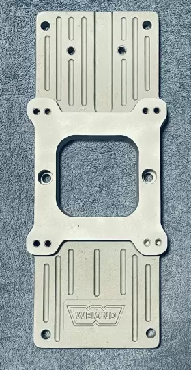 7162 Weiand 671 871 Blower Supercharger Single Carb Adapter Top Plate