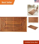 Giza Teak Wood Mat Slip-resistant Shower Companion, Perfect For Any Room New. Price: $166.49.