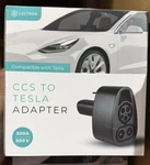 Lectron CCS1 To Nacs Adapter For Tesla Model S, 3, X, Y 500A 500V New. Price: $65.00.