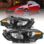 Pair Black Projector Headlights For 2013-2016 Dodge Dart Halogen Headlamp New. Price: $145.99.