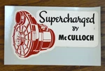 Mc Culloch Supercharger Water Decal Vintage Hot Rod Custom Drag Racing Nhra Old New. Price: $23.99.
