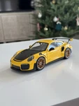 Porsche 911 GT2 1:24 Scale Diecast Model Car - Yellow And Black New. Price: $37.00.