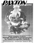 Paxton Supercharger Manual F-body Camaro Tpi Sbc SN89/92/93/GSS 2000 1987-1992 New. Price: $22.98.