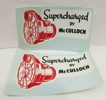 Mc Culloch Supercharger Water Decal Pair Vintage Hot Rod Custom Drag Racing Nhra New. Price: $39.99.