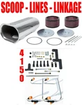 The Blower Shop # 5510 4150 Dual Carb Supercharger Scoop Lines W/ Linkage Kit New. Price: $845.45.