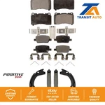 Front Rear Semi-metallic Brake Pads And Parking Shoes Kit For Chevrolet Camaro New. Price: $86.92.