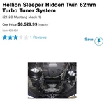 2018 - 21 Mustang Gt Hellion Sleeper Twin Turbo Kit Used. Price: $7000.00.