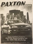 Mustang Gt Paxton Supercharger Manual SN95 1994-1995 5.0 Engine Blower Turbo New. Price: $26.89.