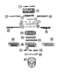 Genuine Mopar Supercharged Nameplate 68650336AA New. Price: $126.36.