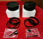*pair* 6.5" X 2.5" Blower, Tunnel Ram, Dual Quad Black Filter Assemblies Used. Price: $60.00.